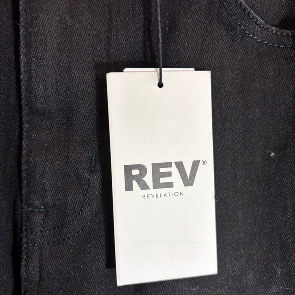REV REVOLUTION SZ 30L Slim Fit High Rise Denim Jeans in Black New with tags - Picture 3 of 12